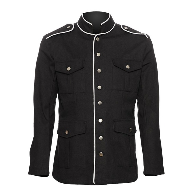 Men Military Officer Coat Band Parade Rocket Army Style Gothic Coat